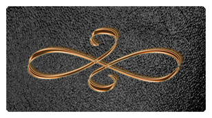 DSC700 601 CP SH BK Copper Scroll Shimmer Black Background